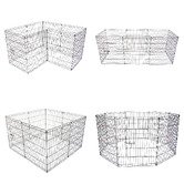 Letitia Lane Black 8 Panel Portable Steel Pet Playpen with Cover