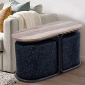 Letitia Lane 3 Piece Southland Coffee Table &amp; Ottoman Set