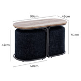 Letitia Lane 3 Piece Southland Coffee Table &amp; Ottoman Set