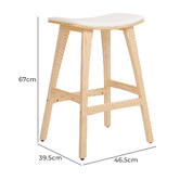Letitia Lane 67cm Andre Upholstered Bar Stools