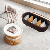 Letitia Lane Evelyn Velvet Storage Ottoman Bench