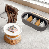 Letitia Lane Evelyn Velvet Storage Ottoman Bench