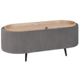 Letitia Lane Evelyn Velvet Storage Ottoman Bench