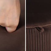 Letitia Lane Evelyn Velvet Storage Ottoman