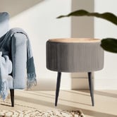 Letitia Lane Evelyn Velvet Storage Ottoman