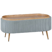Letitia Lane Evelyn Corduroy Storage Ottoman Bench