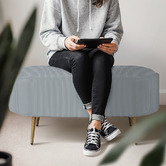 Letitia Lane Evelyn Corduroy Storage Ottoman Bench