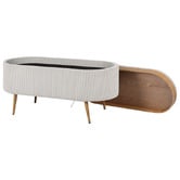 Letitia Lane Evelyn Corduroy Storage Ottoman Bench