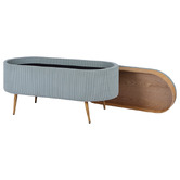Letitia Lane Evelyn Corduroy Storage Ottoman Bench