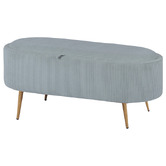 Letitia Lane Evelyn Corduroy Storage Ottoman Bench