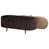 Letitia Lane Evelyn Velvet Storage Ottoman Bench