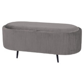 Letitia Lane Evelyn Velvet Storage Ottoman Bench