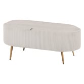Letitia Lane Evelyn Corduroy Storage Ottoman Bench