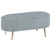 Letitia Lane Evelyn Corduroy Storage Ottoman Bench