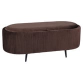 Letitia Lane Evelyn Velvet Storage Ottoman Bench