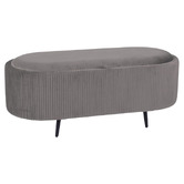 Letitia Lane Evelyn Velvet Storage Ottoman Bench