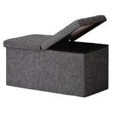 Letitia Lane Zara Chenille Foldable Storage Ottoman