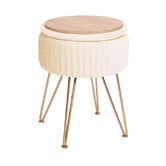Letitia Lane Kiara Velvet Storage Ottoman