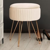Letitia Lane Kiara Velvet Storage Ottoman
