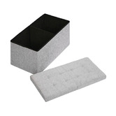 Letitia Lane Zara Chenille Foldable Storage Ottoman