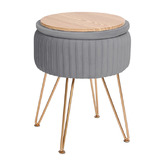 Letitia Lane Kiara Velvet Storage Ottoman