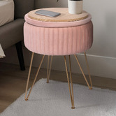 Letitia Lane Kiara Velvet Storage Ottoman