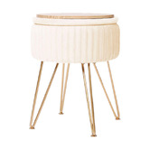 Letitia Lane Kiara Velvet Storage Ottoman