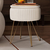 Letitia Lane Kiara Velvet Storage Ottoman