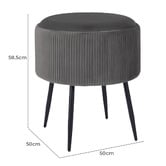 Letitia Lane Evelyn Velvet Storage Ottoman