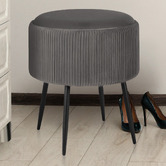 Letitia Lane Evelyn Velvet Storage Ottoman
