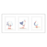 Las Palma Home Seagull Watercolour Series Framed Trio Print