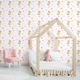 Las Palma Home Pink Buttercup Lane Peel &amp; Stick Wallpaper