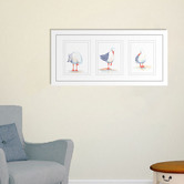 Las Palma Home Seagull Watercolour Series Framed Trio Print