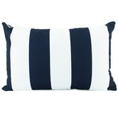 Sage Lane Navy Striped Deniece Lumbar Cushion