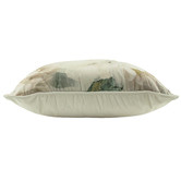 Sage Lane White Peony Velvet Cushion