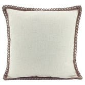 Sage Lane Trimmed Border Square Linen-Blend Cushion