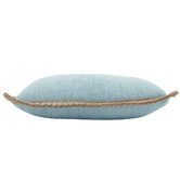 Sage Lane Trimmed Border Rectangular Linen-Blend Cushion