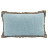 Sage Lane Trimmed Border Rectangular Linen-Blend Cushion