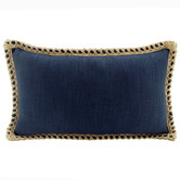 Sage Lane Trimmed Border Rectangular Linen-Blend Cushion