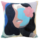 Sage Lane Abstract Beauty Linen Blend Double Sided Cushion