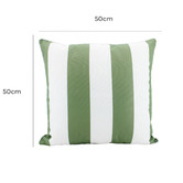 Sage Lane Stripe Olive Square Double Sided Outdoor Cushion