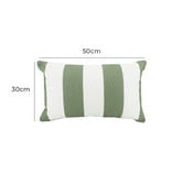 Sage Lane Stripe Olive Rectangular Double Sided Outdoor Cushion