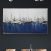 Sage Lane How Blue-Tiful Framed Canvas Wall Art