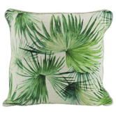 Sage Lane Under Palms Linen-Blend Cushion