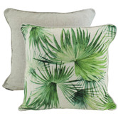 Sage Lane Under Palms Linen-Blend Cushion
