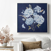 Sage Lane Hi-Drangeas Framed Canvas Wall Art