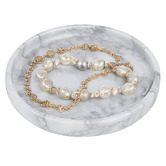 Sage Lane Round Monroe Marble Accessory Tray