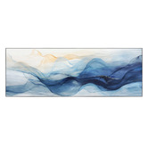Sage Lane Wisp-Er of Blue Framed Canvas Wall Art