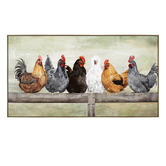 Sage Lane Cluck Comfort Framed Canvas Wall Art