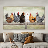 Sage Lane Cluck Comfort Framed Canvas Wall Art